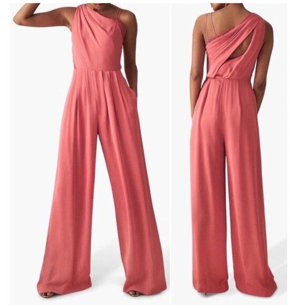 Reiss Coral pink jumpsuit.